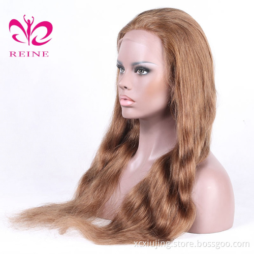 REINE best price double human hair 27# lace front wig,Raw human hair lace frontal wig ,100% fashion wig human hair lace front